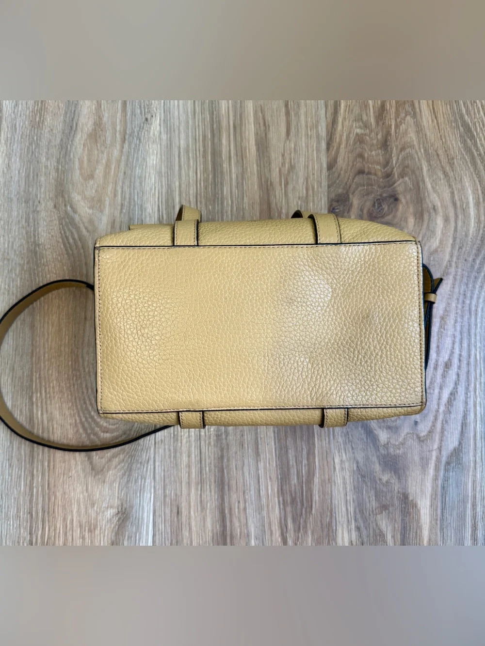 Liebeskind Berlin Trudie XS Pebbled Leather Satchel Crossbody Bag Curry